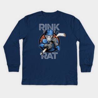 Hockey Rink Rat Kids Long Sleeve T-Shirt